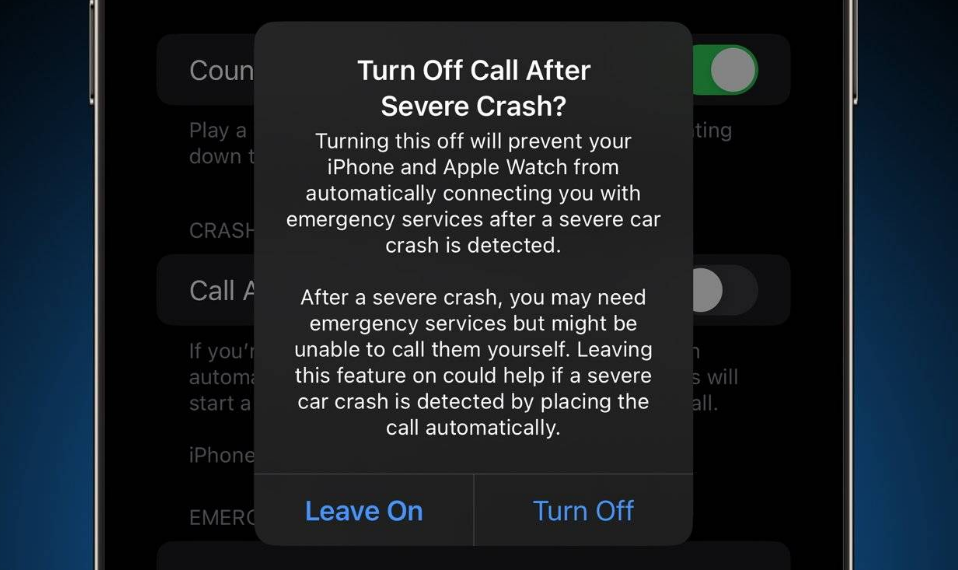 北海街道苹果14维修分享 iPhone 14 和 Apple Watch 上关闭崩溃检测 