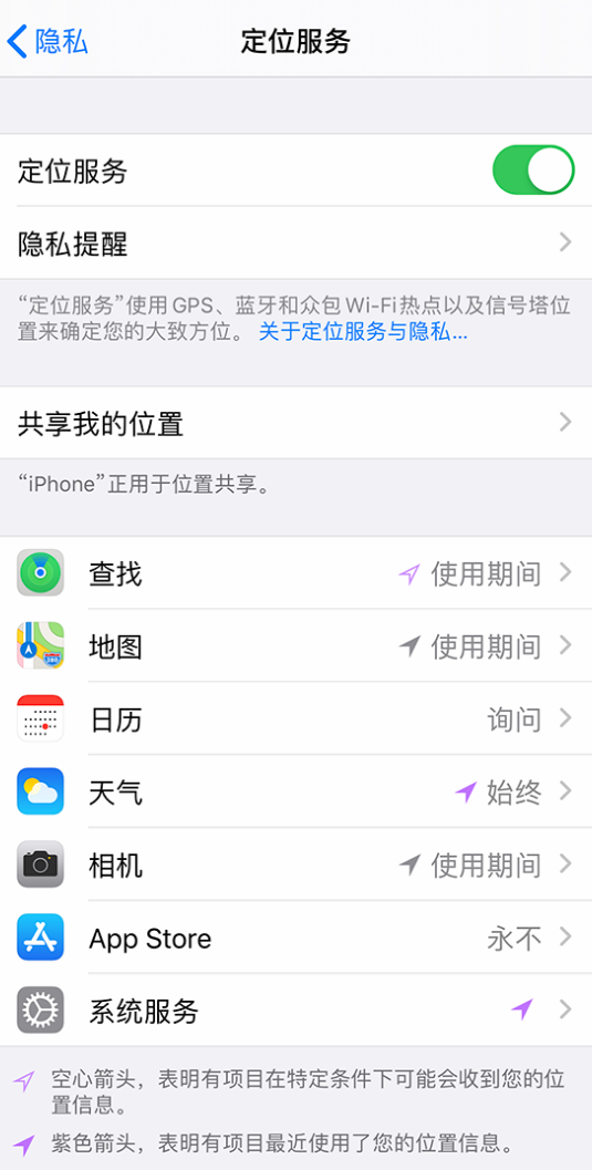 北海街道苹果手机维修分享iPhone 状态栏中时间显示为蓝色图标是什么情况 